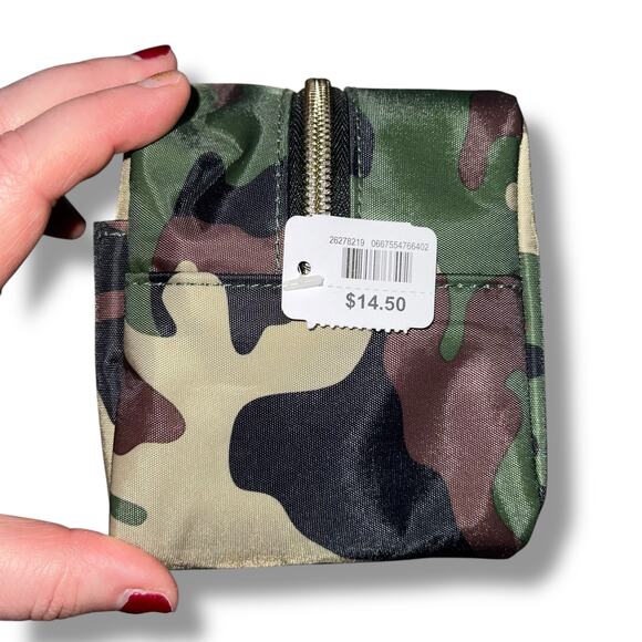 Bath and Body Works Cosmetics Travel Bag Organizer Camouflage Green Brown - Picture 8 of 8